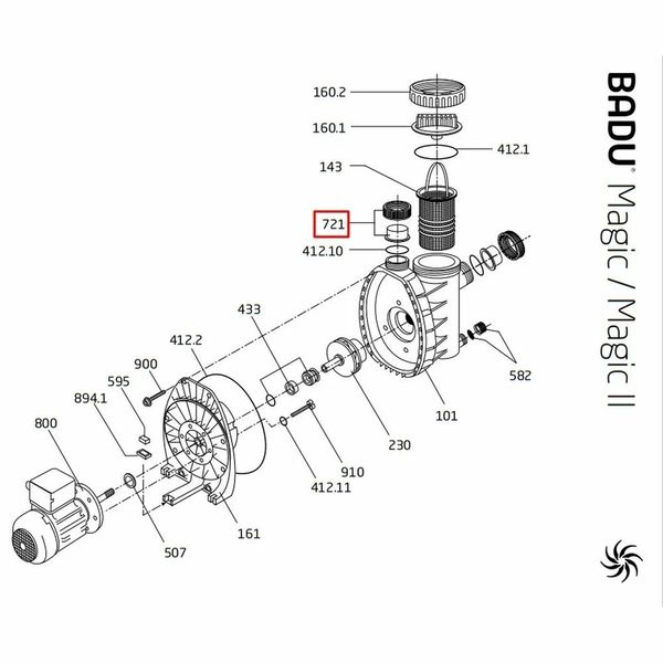 Гайка соединительной муфты насоса Speck BADU PICCO ІІ/MAGIC (292.1672.111) 26069 фото