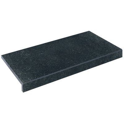 Бортовая Г-образная плитка Aquaviva Granito Black, 595x345x50(20) мм 24686 фото