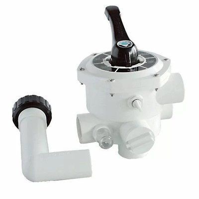 Кран шестиходовой Emaux MPV03 (1,5") боковой (88280811W) белый 12840 фото
