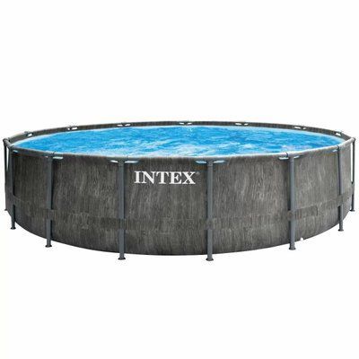 Каркасный бассейн Intex 26742 GREYWOOD (457х122 см) с картриджным фильтром, лестницей и тентом 31420 фото