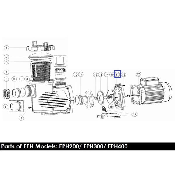 Фланець насоса Emaux EPH 1020017 4223 фото