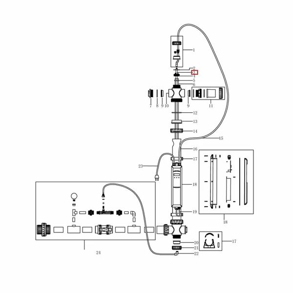 Лампа E130428 для ультрафиолетовой установки Emaux NT-UV87 (106775328) 22263 фото