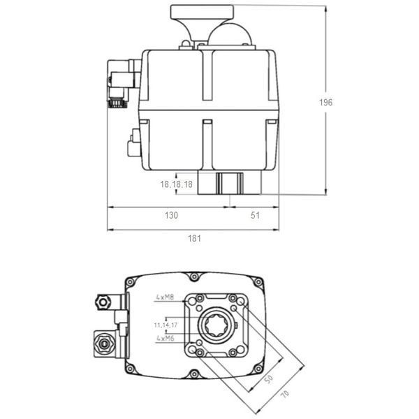 Електропривід Aquaviva J+J J4C S-55 AC24-240В/DC24-135В 28147 фото