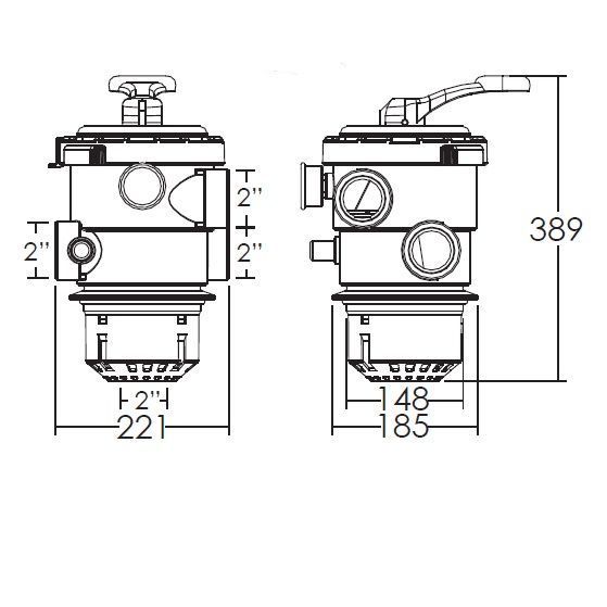 Кран шестиходовий Emaux MPV08 (2'') верхній 15163 фото