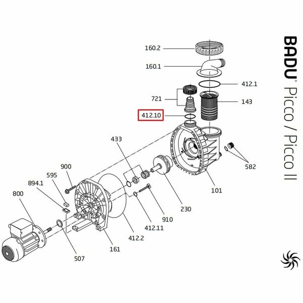 Уплотнительное кольцо соединительной муфты насоса Speck BADU PICCO ІІ/MAGIC (292.0141.252) 26071 фото