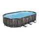 Каркасний басейн Bestway Wood Style 5611R (610х366х122 см) з картриджним фільтром, драбиною та тентом 25298 фото 2