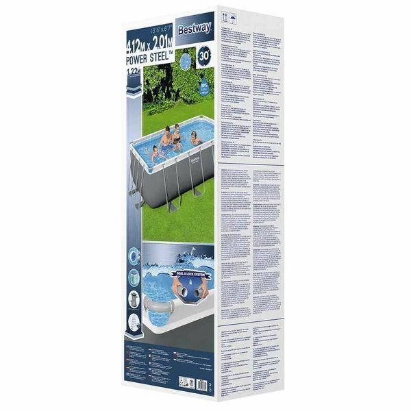Каркасний басейн Bestway 56456 (412х201х122 см) з картриджним фільтром та драбиною 6889 фото