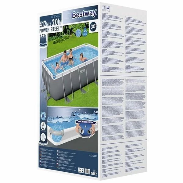 Каркасний басейн Bestway 56457 (412х201х122 см) з пісочним фільтром та драбиною 6890 фото