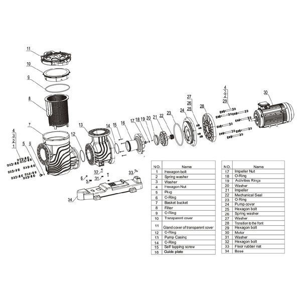 Насос Aquaviva LX SEQ2500 (380 В, 192 м3/год, 25 HP) 25556 фото