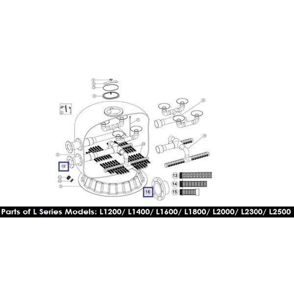 Фланець з'єднувальний для Emaux L2300-2500 (1151099) 12492 фото