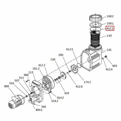 Уплотнительное кольцо крышки префильтра Speck BADU Prime (292.1141.210) 26083 фото