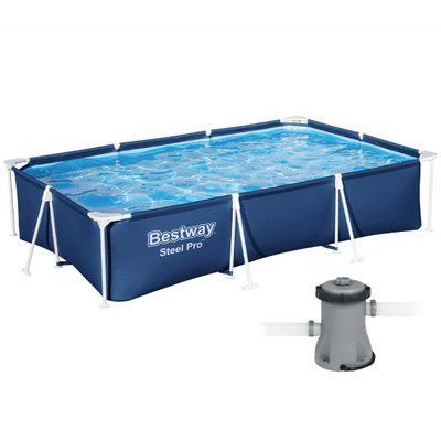Каркасный бассейн Bestway 56411 (300х201х66 см) с картриджным фильтром 16579 фото