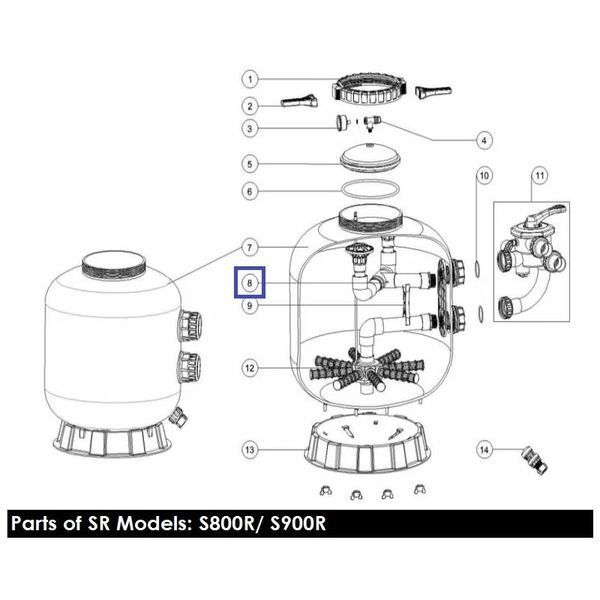 Дифузор фільтра Emaux S800 89011210 31080 фото