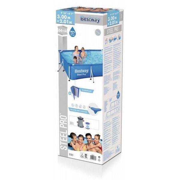 Каркасний басейн Bestway 56411 (300х201х66 см) з картриджним фільтром 16579 фото