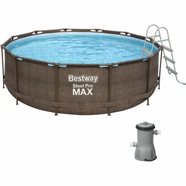 Каркасный бассейн Bestway Ротанг 56709 (366х100 см) с картриджным фильтром и лестницей 22530 фото