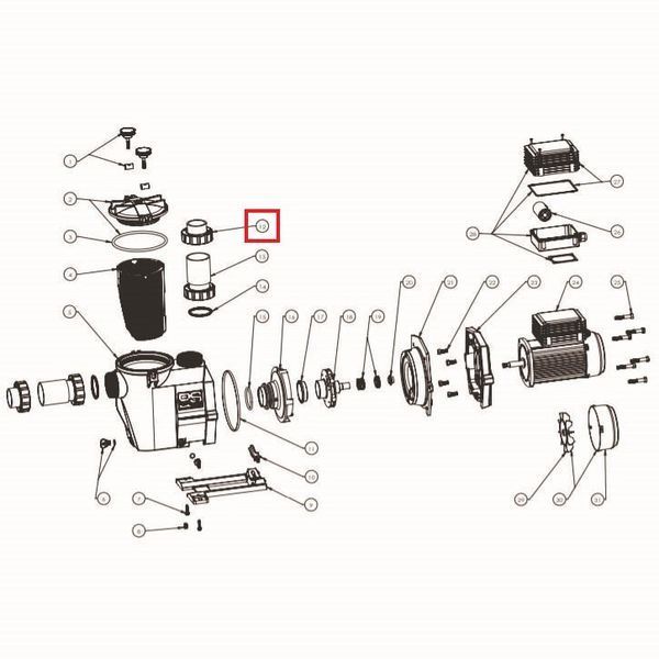 З'єднувальна муфта насоса Hayward RS II 25899 фото