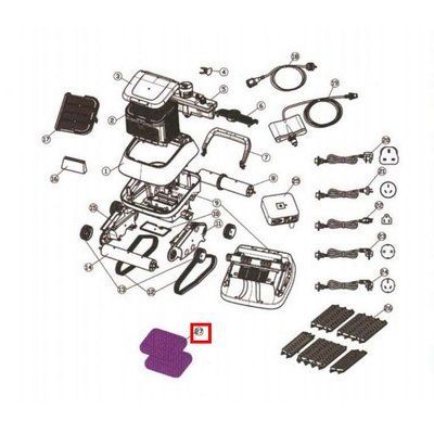 Додатковий фільтр дрібних частинок для пилососа Aquaviva Black Pearl 7310 (71170), 1 шт. 20724 фото