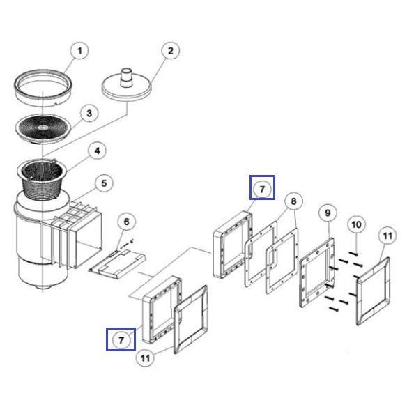 Фланец скиммера Emaux EM0010 Standard 01051047 12540 фото