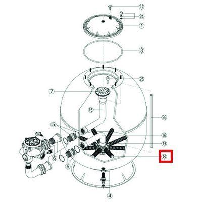 Сепаратор для фильтра Hayward PRO S360SLE (RRFI0008.03R\500201150000) 20944 фото