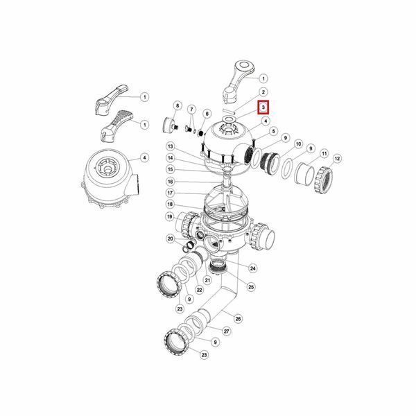 Шайба для ручки клапана Emaux 1.5" Top MPV-01 та 2" - MPV-04 11810 фото