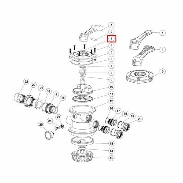 Шайба для ручки клапана Emaux 1.5" Top MPV-01 та 2" - MPV-04 11810 фото