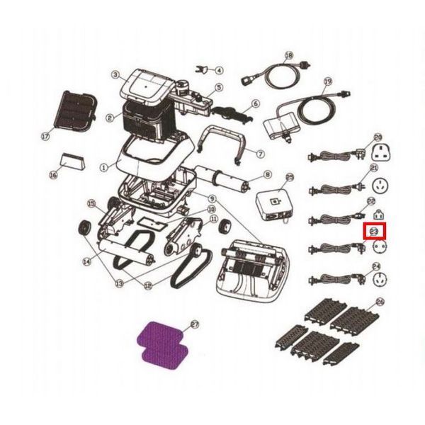 Кабель живлення для Aquaviva 7310 Black Pearl (36003) 20604 фото
