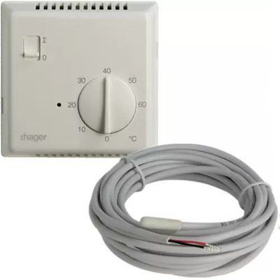 Термостат Hager EK005 230 В 28279 фото