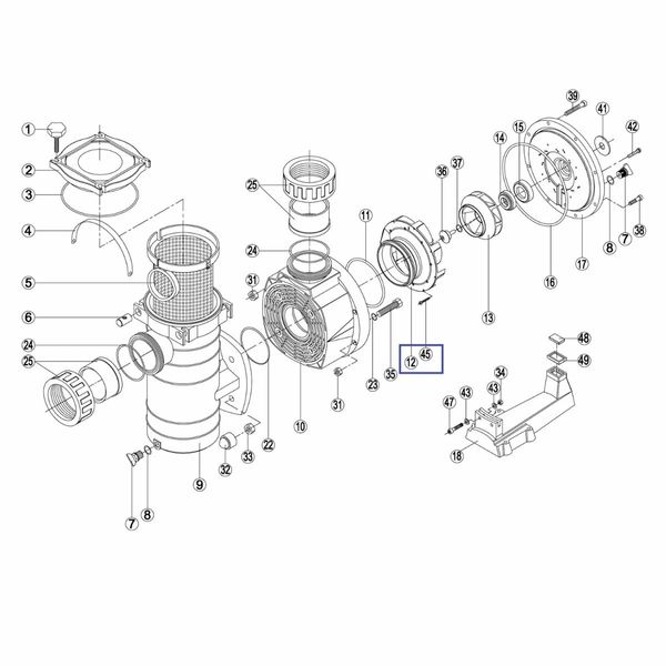 Диффузор Kripsol KAN/KT 500/600/750 - RPUM0012.06R/ RBH0006.05R BCP500-750 16246 фото