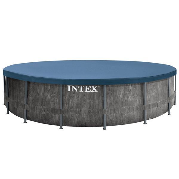Каркасний басейн Intex 26742 GREYWOOD (457х122 см) з картриджним фільтром, драбиною та тентом 31420 фото
